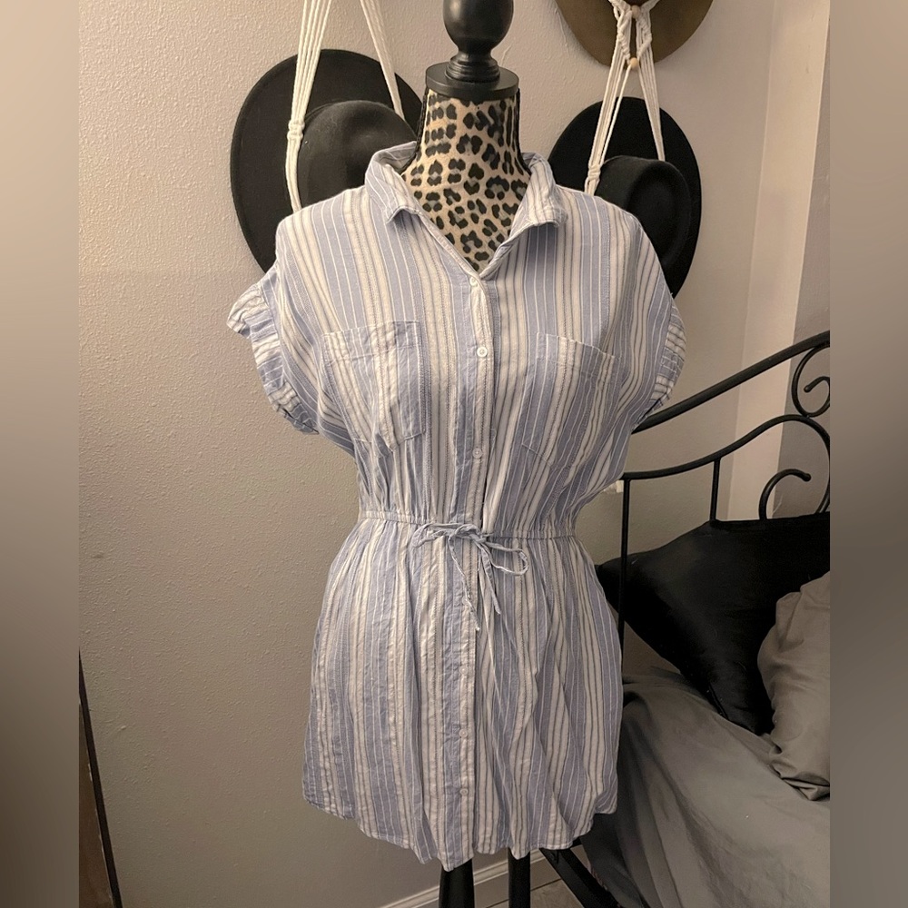 Coastal Blue Striped Dress 🤍